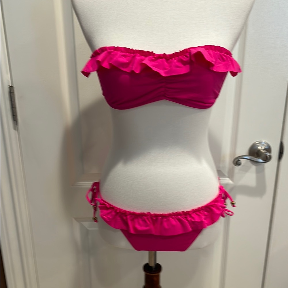 Pink Ruffled Bikini Set